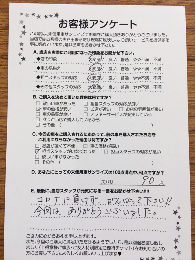 十和田店アンケート