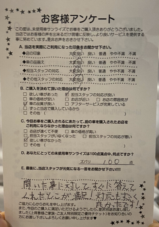 青森店アンケート