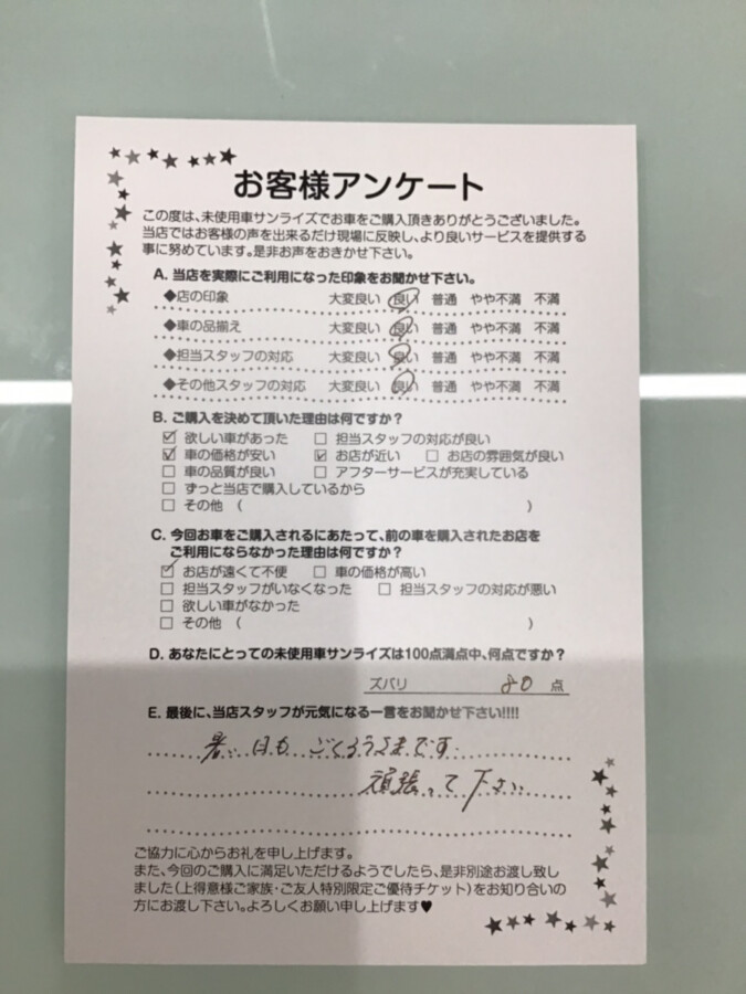 十和田店アンケート