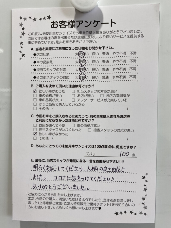 弘前店アンケート