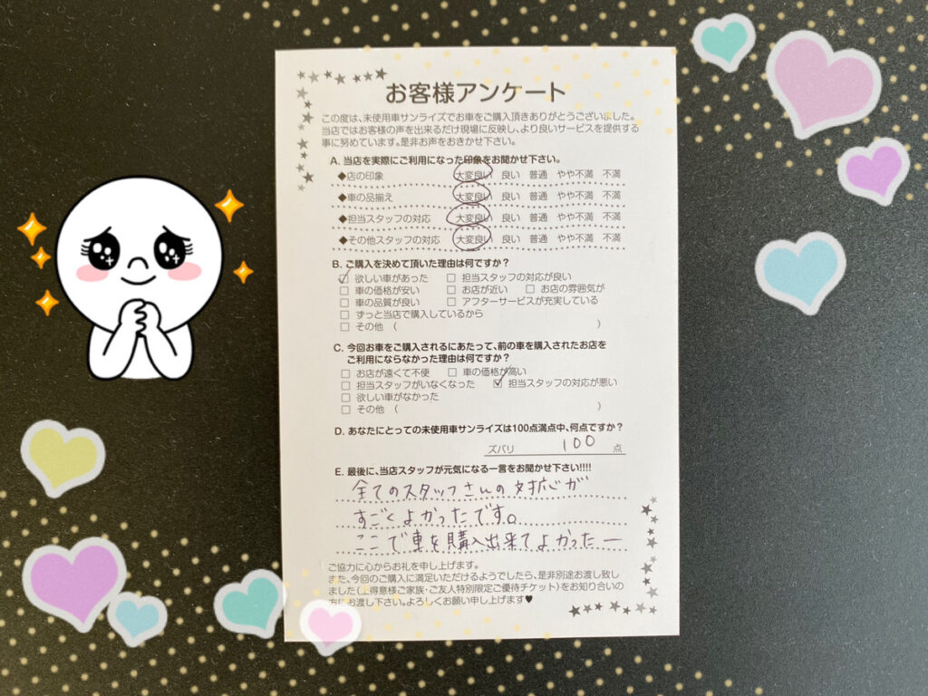弘前本店アンケート