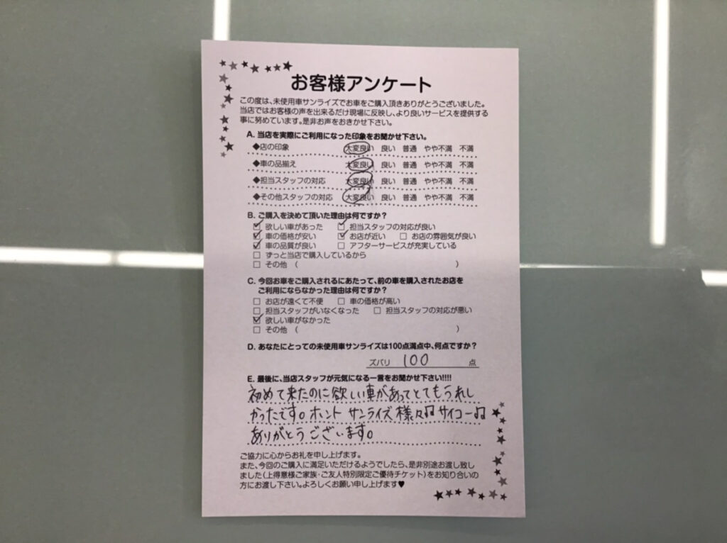 十和田店アンケート