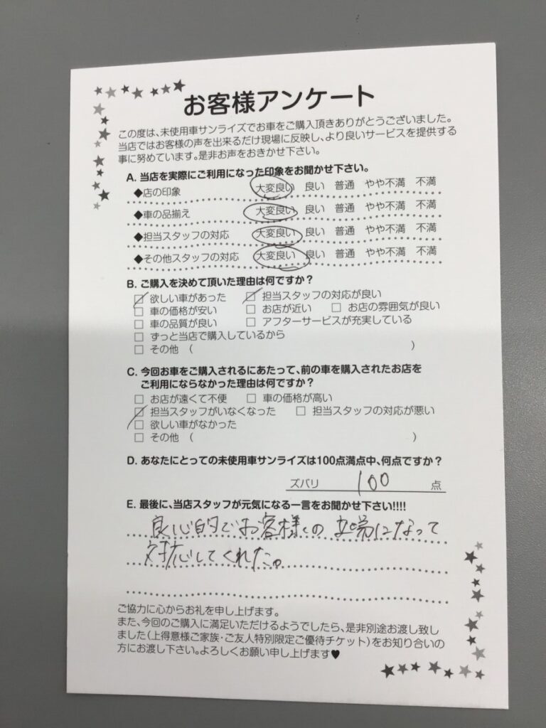 八戸本店アンケート