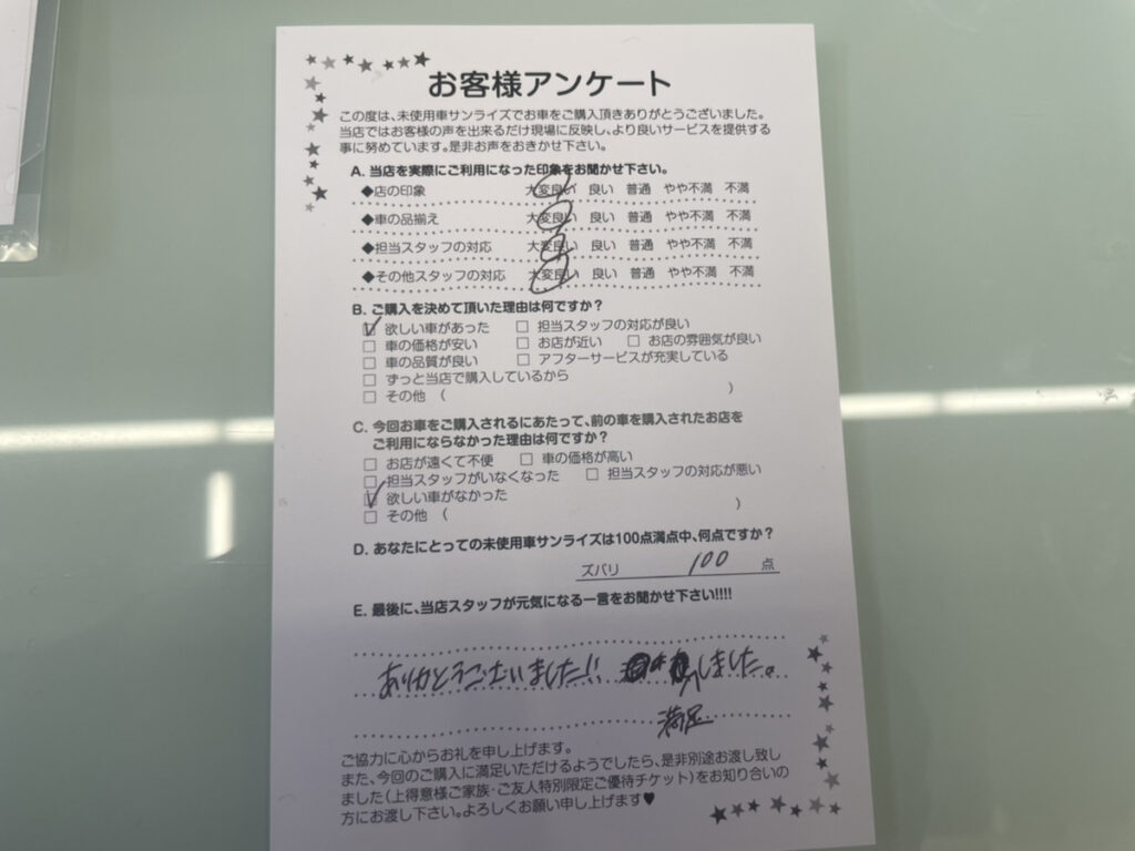 十和田店アンケート