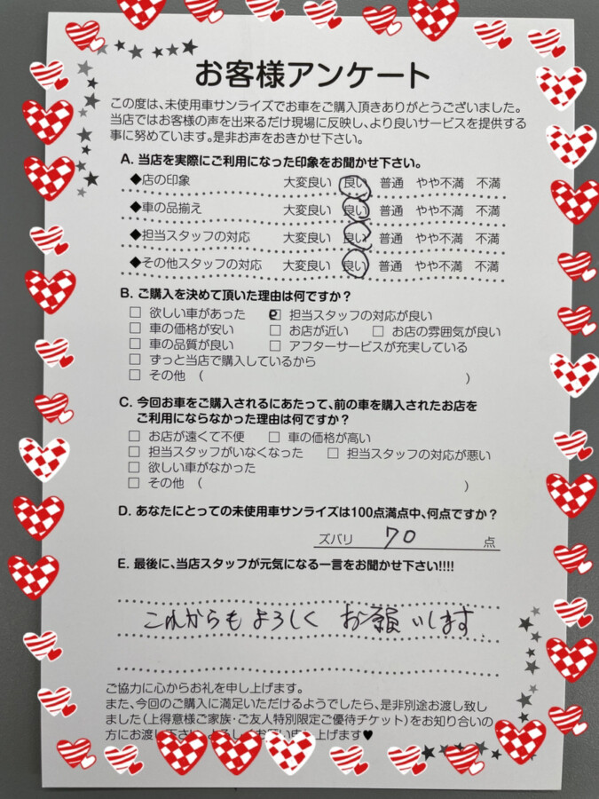 八戸本店アンケート