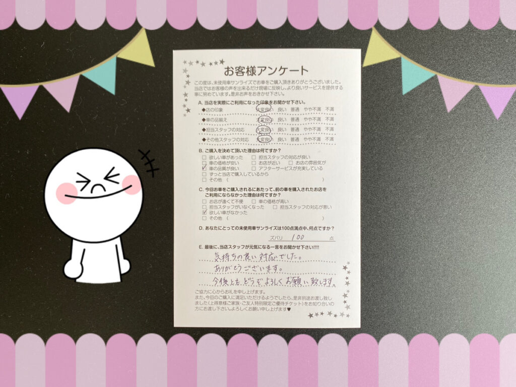 弘前本店アンケート