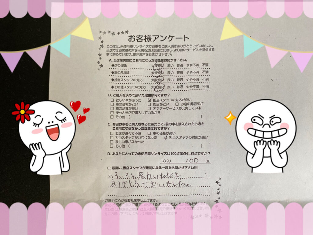 【弘前本店アンケート】