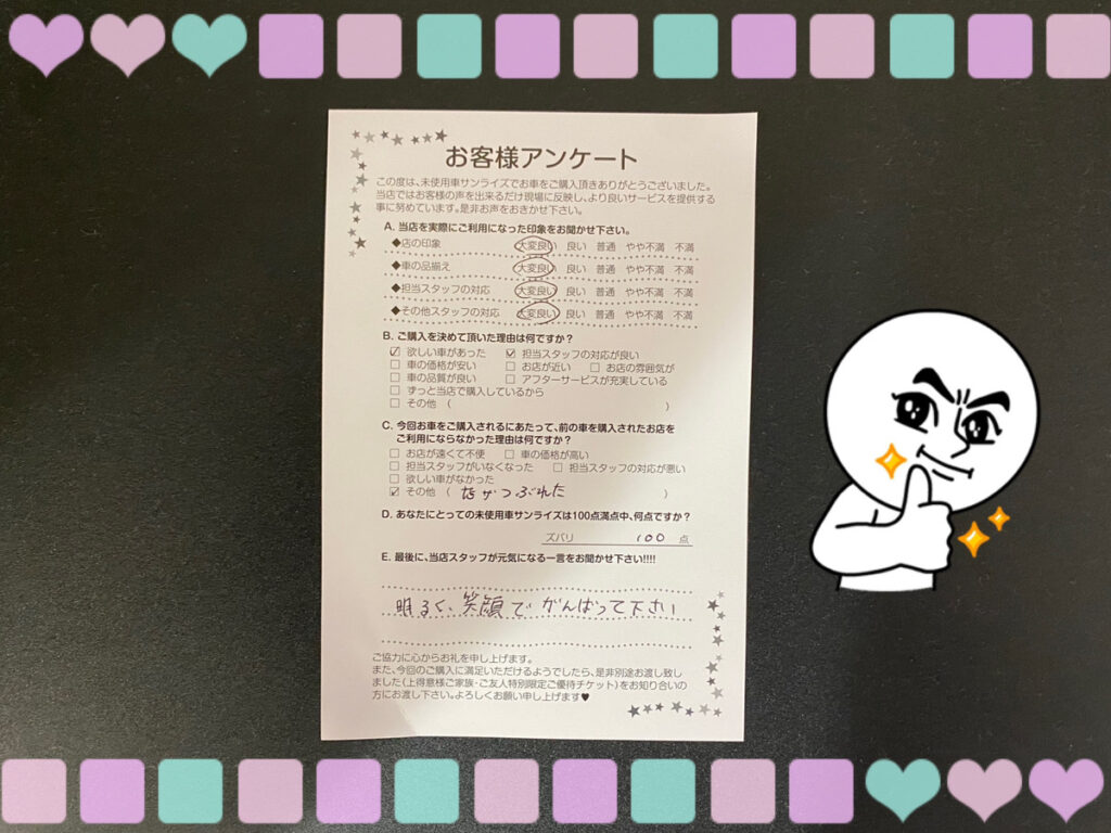 【弘前本店アンケート】