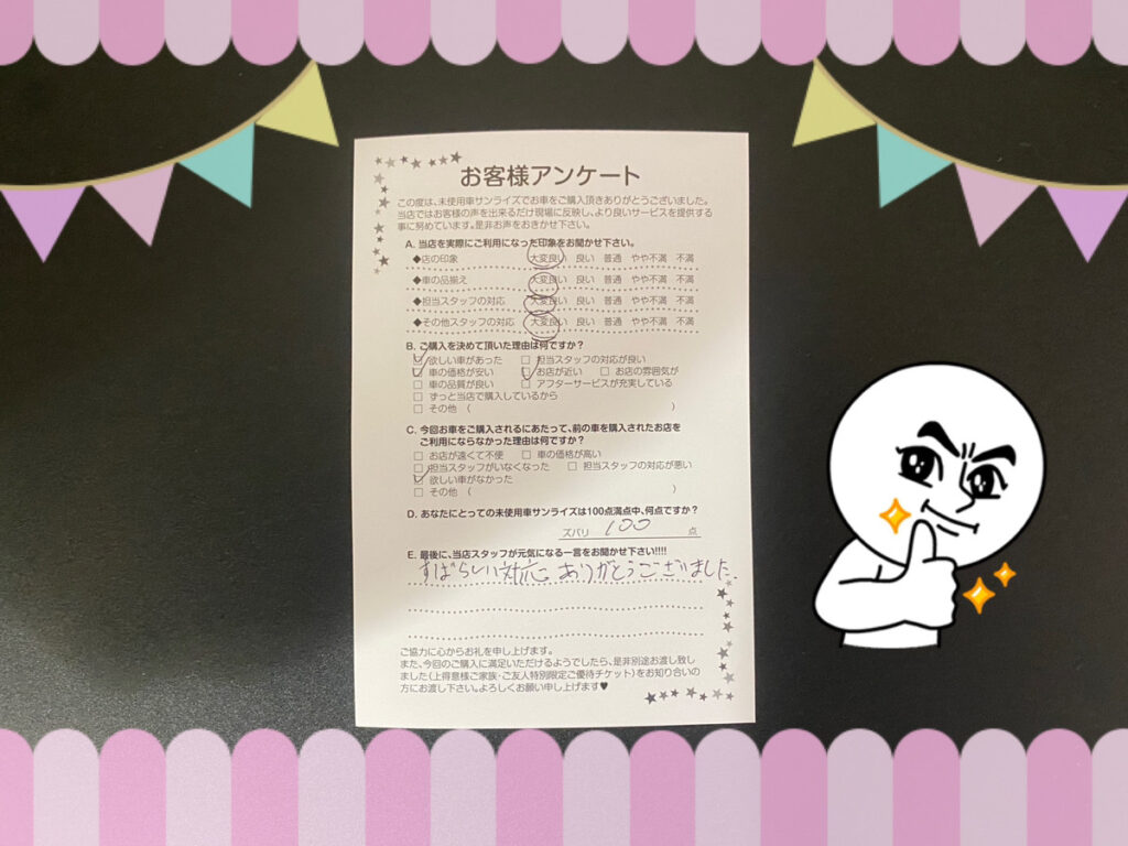 【弘前本店アンケート】