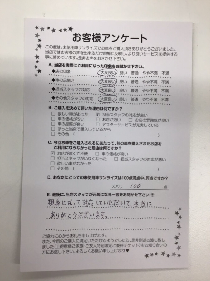 【八戸本店アンケート】