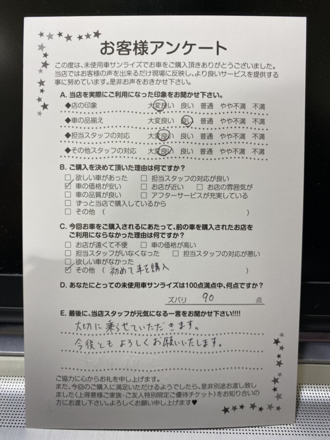 弘前本店アンケート