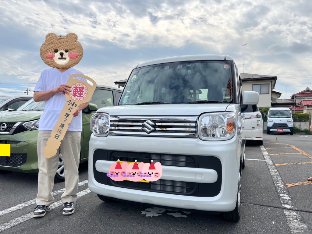 軽プラザ八戸本店　スペーシア　納車式画像
