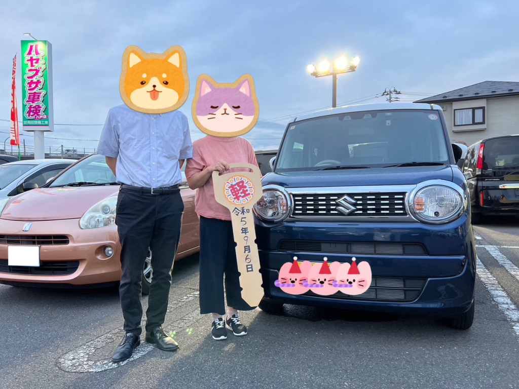 軽プラザ八戸本店　ワゴンRスマイル　納車式画像