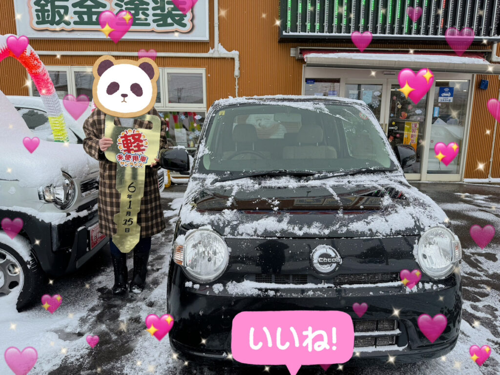 軽プラザ青森本店　ミラココア　納車式画像