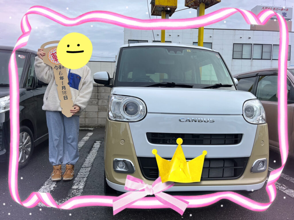 軽プラザ八戸本店　ムーヴキャンバス　納車式画像