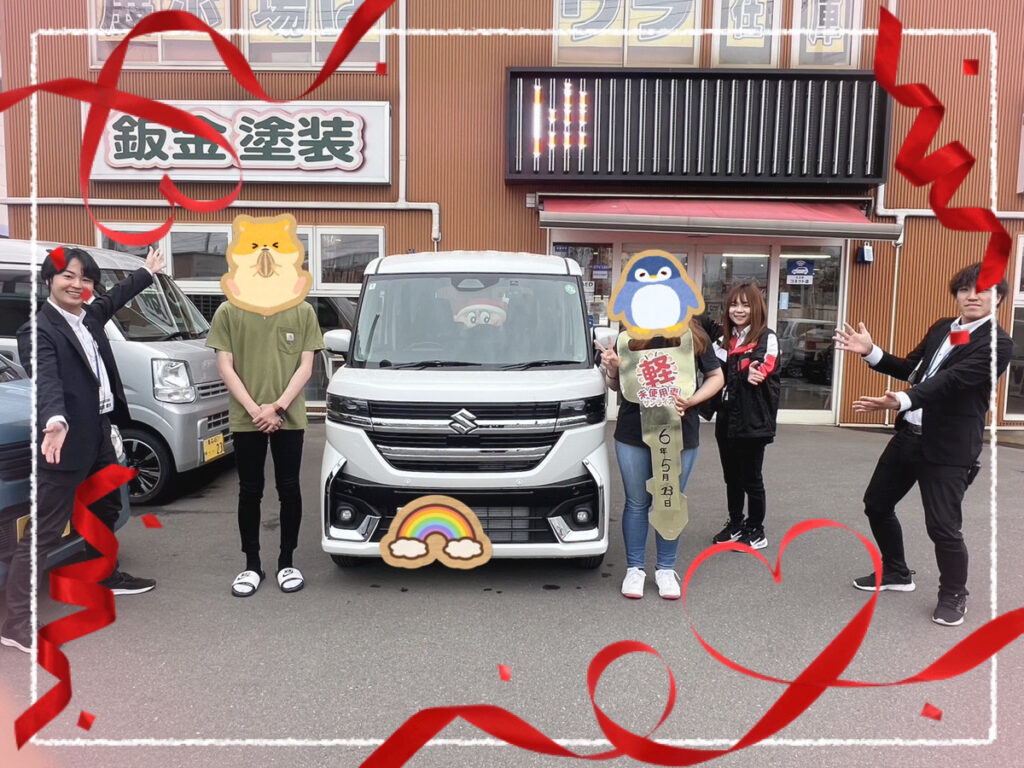 軽プラザ青森本店　スペーシアカスタム　納車式画像