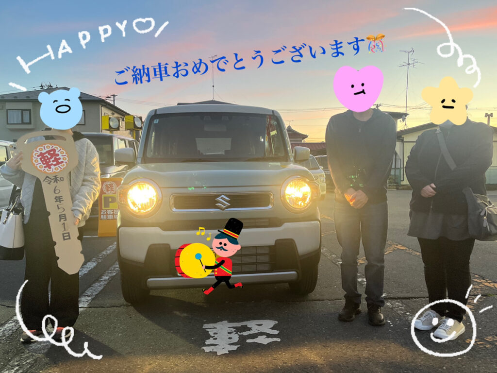 軽プラザ八戸本店　ハスラー　納車式画像
