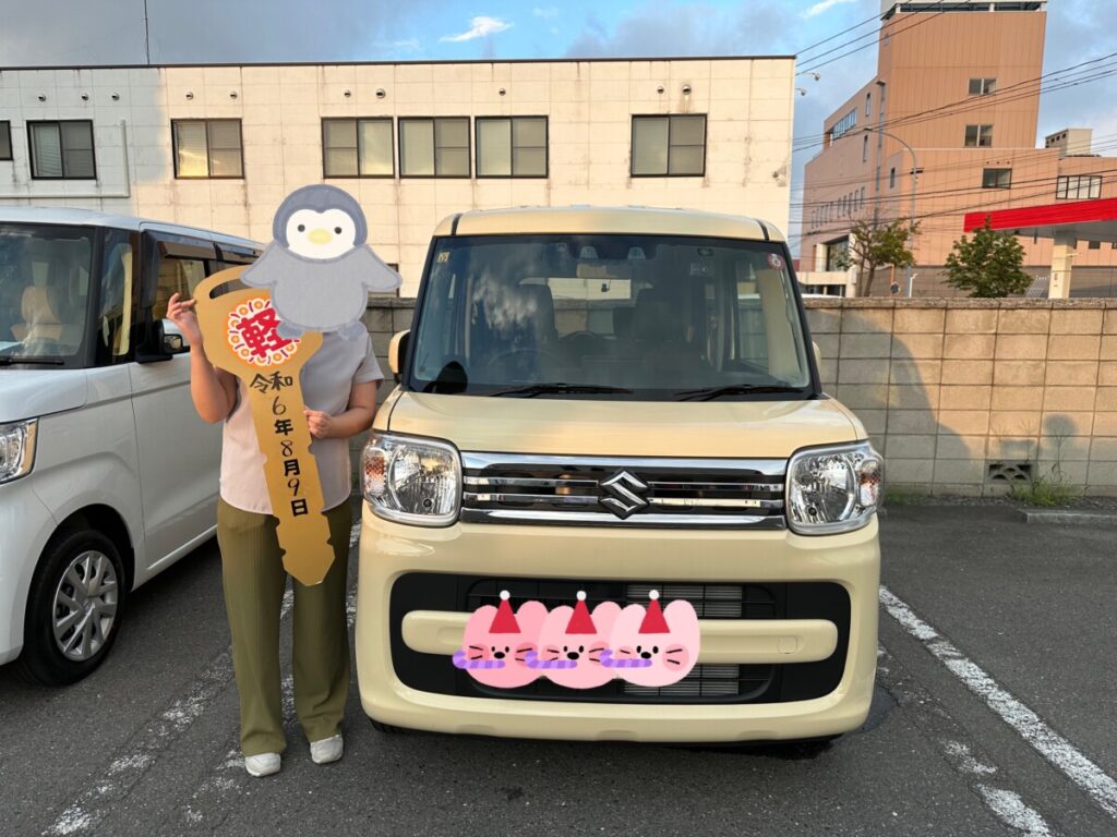 軽プラザ八戸本店　スペーシア　納車式画像