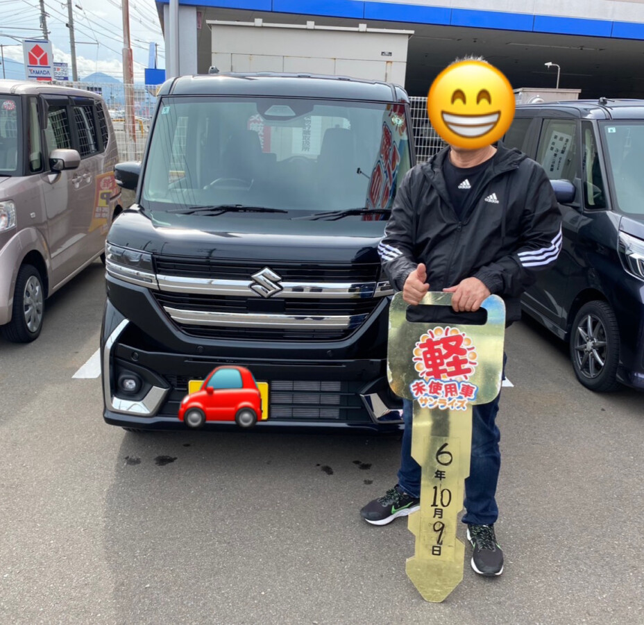 軽プラザ青森本店　スペーシアカスタム　納車式画像