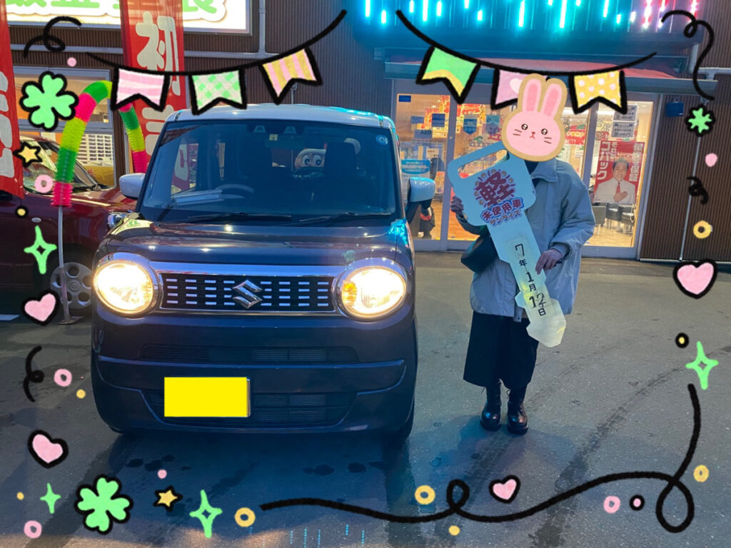 軽プラザ青森本店　ワゴンRスマイル　納車式画像