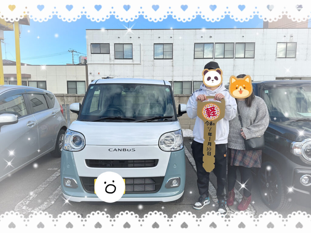 軽プラザ八戸本店　ムーヴキャンバス　納車式画像